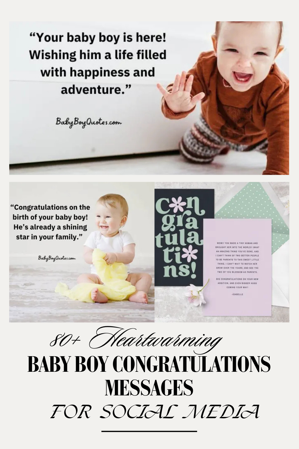 Baby Boy Congratulations Messages for Social Media