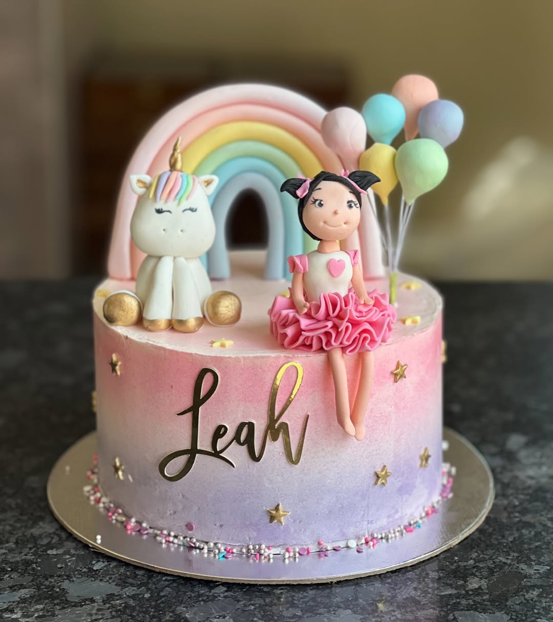 Baby Girl Birthday Cake