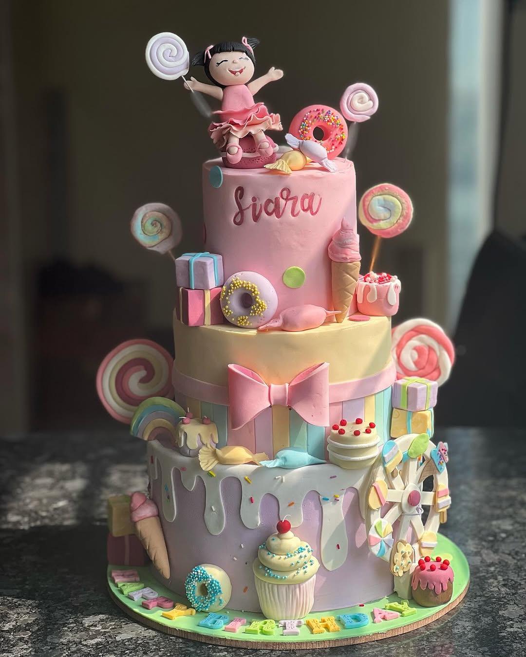 Baby Girl Birthday Cake