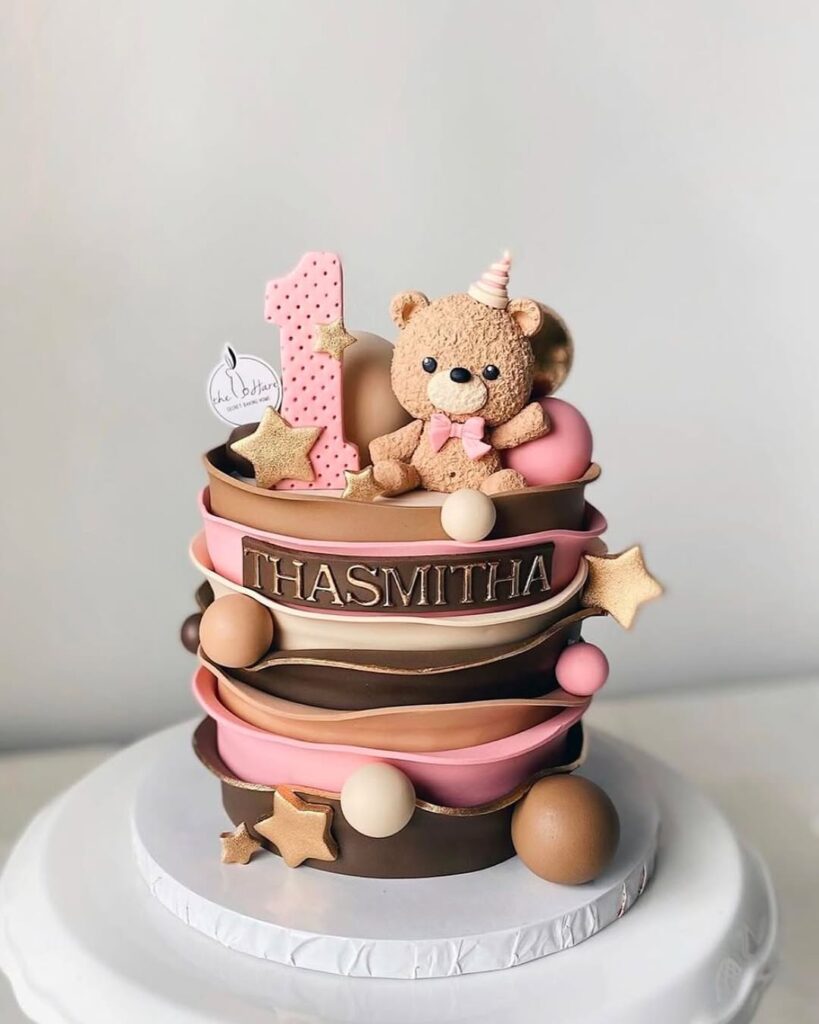 Adorable Baby Girl Birthday Cake Ideas for 1 Year Celebration - Mom Dad ...