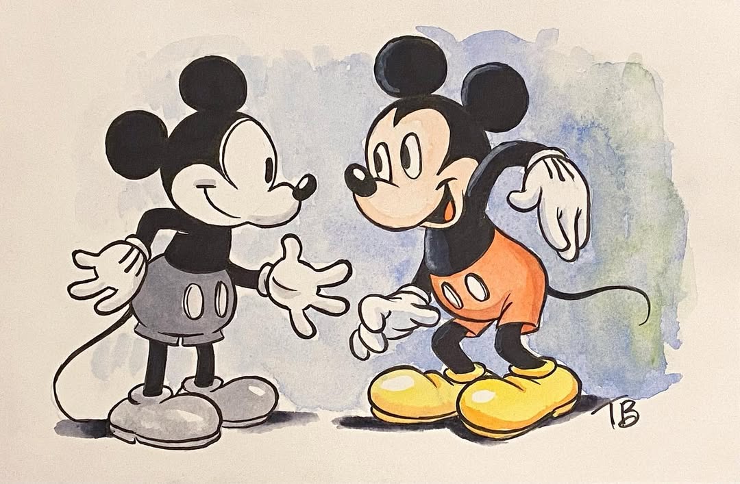  Mickey Mouse Drawing with Colour
