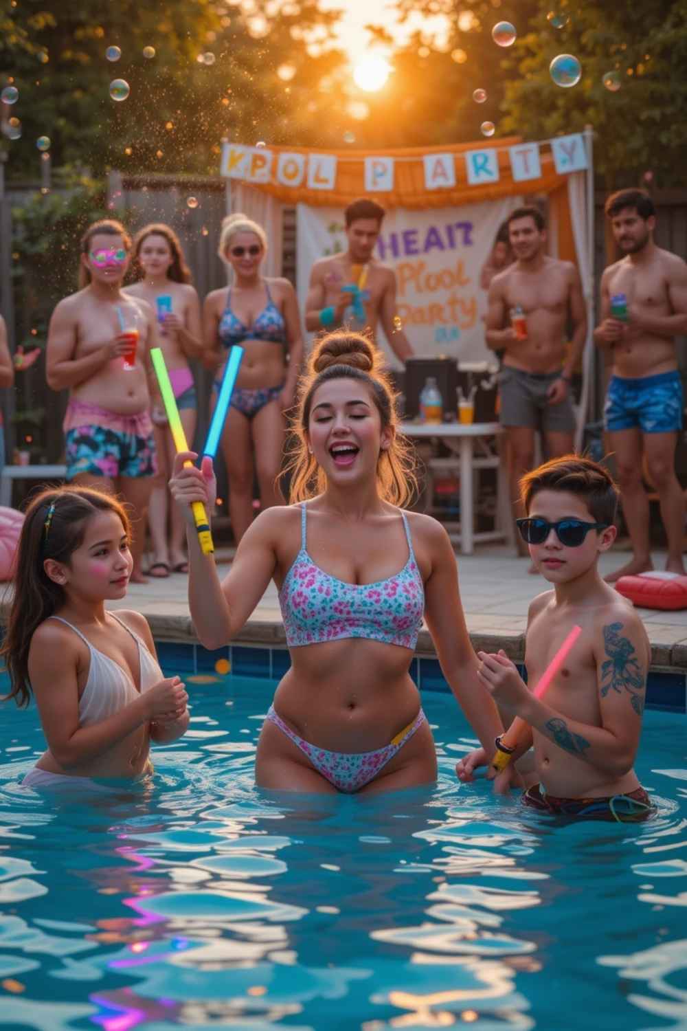 Pool Party Themes with Cousins